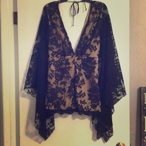 Do+Be Lace Overlay Romper - NWT